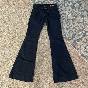 Blank NYC Jeans 24 Flare Bell Bottom 70s Dark Blue